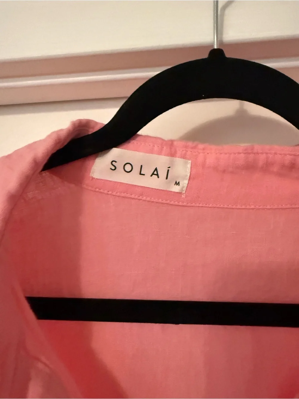 Relaxed Pink Linen Button-Down Shirt